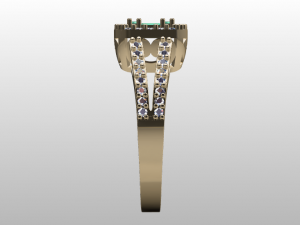 halo engagement ring Modelo 3D