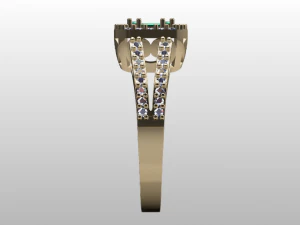 halo engagement ring 3D Model