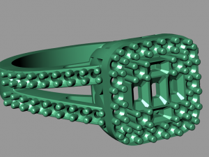 halo engagement ring Modelo 3D