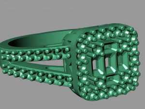 halo engagement ring 3D Model