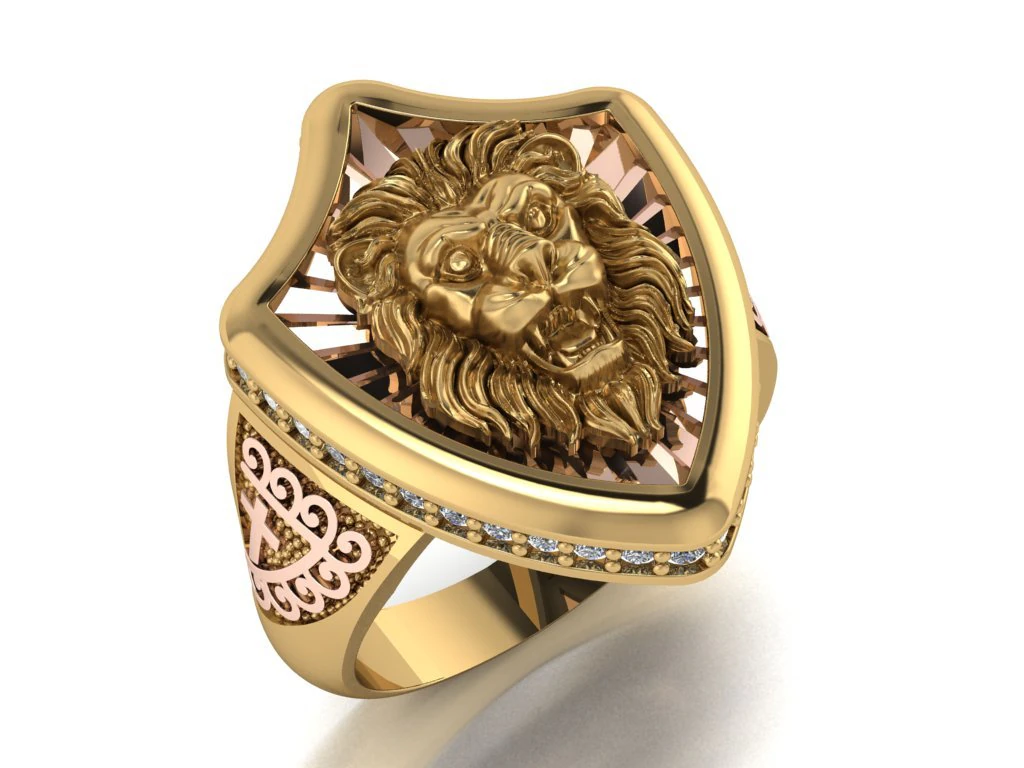 lion ring 3D Model .c4d .max .obj .3ds .fbx .stl .blend 