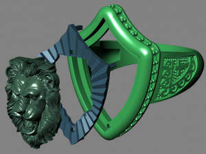 lion ring 3D Model