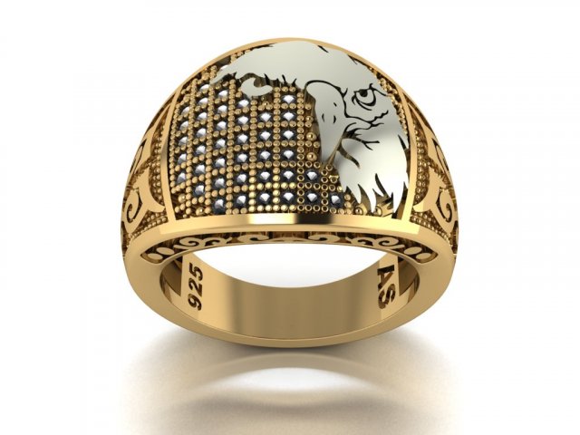 eagle ring Modelo 3D .c4d .max .obj .3ds .fbx .stl .blend 