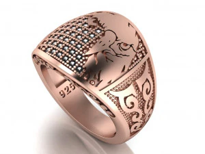 anello dell'aquila Modello 3D