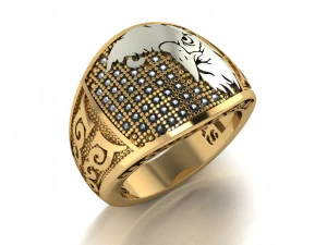 anello dell'aquila Modello 3D