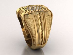 signet ring Modello 3D