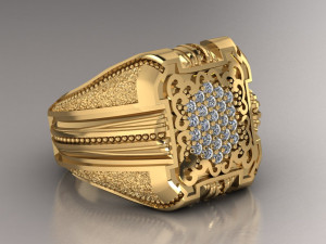 signet ring Modello 3D