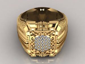 signet ring Modello 3D