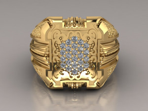 signet ring Modello 3D