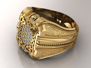 signet ring Modello 3D