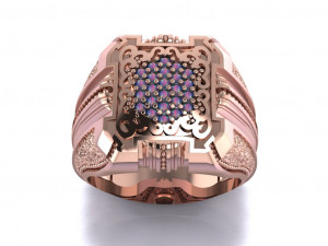 signet ring Modello 3D
