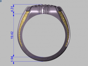 signet ring Modello 3D