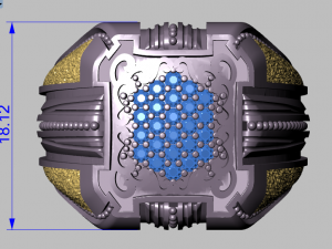 signet ring Modello 3D