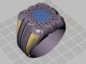 signet ring Modello 3D