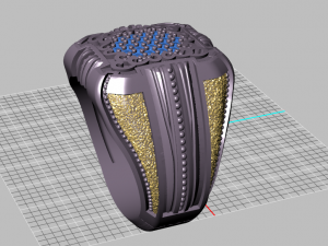signet ring Modello 3D