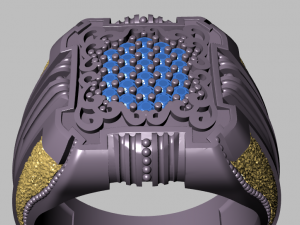 signet ring Modello 3D
