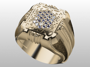 signet ring Modello 3D