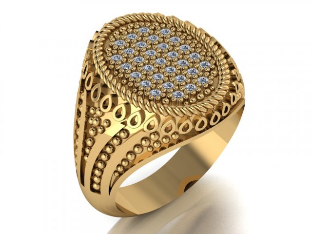 signet ring for men 3D मॉडल .c4d .max .obj .3ds .fbx .stl .blend 