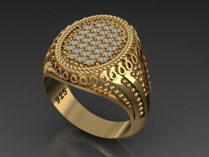 signet ring for men 3D मॉडल