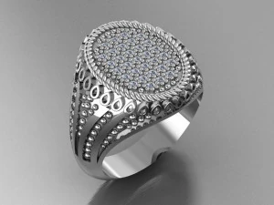 signet ring for men 3D Model