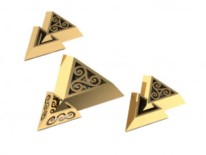 ensemble de pyramides Modèle 3D