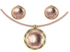 medusa pendant and earring 3D Model