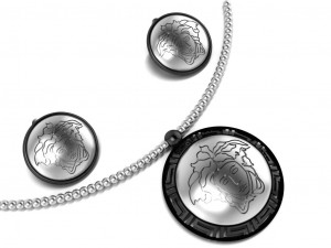 medusa pendant and earring 3D Model