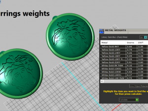 medusa pendant and earring 3D Model