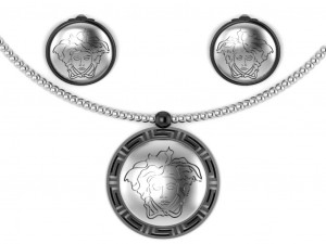 medusa pendant and earring 3D Model