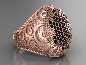 anello con sigillo Modello 3D