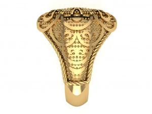 anello con sigillo Modello 3D