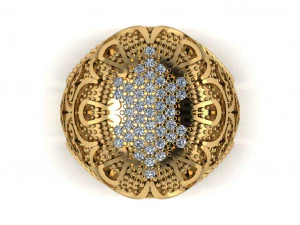 anello con sigillo Modello 3D