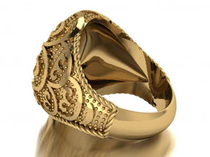 anello con sigillo Modello 3D