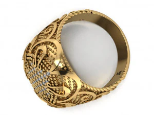 anello con sigillo Modello 3D