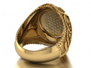 anello con sigillo Modello 3D