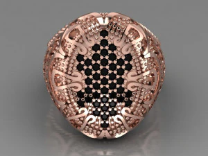 anello con sigillo Modello 3D