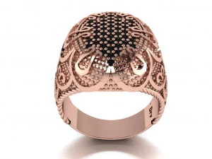 anello con sigillo Modello 3D