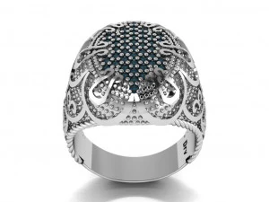 anello con sigillo Modello 3D