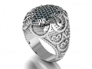 anello con sigillo Modello 3D