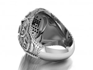 anello con sigillo Modello 3D