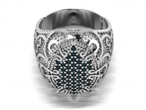 anello con sigillo Modello 3D