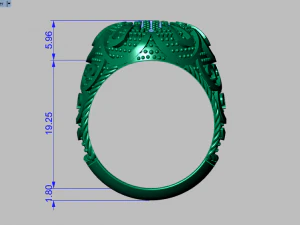 anello con sigillo Modello 3D