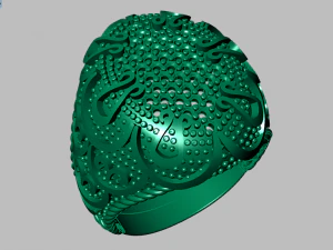 anello con sigillo Modello 3D