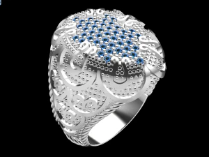 anello con sigillo Modello 3D