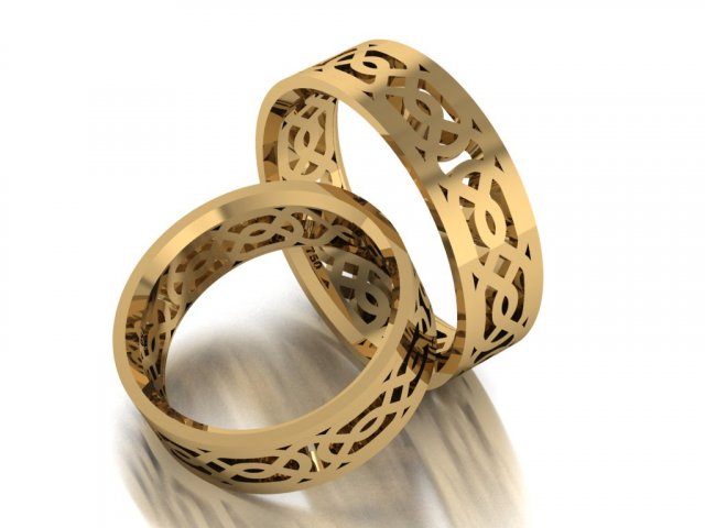 ring set 1 3D Model .c4d .max .obj .3ds .fbx .stl .blend 