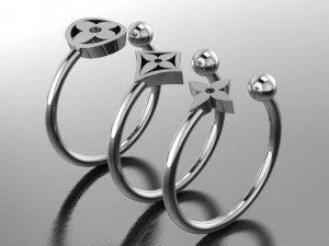 set di anelli 2 Modello 3D