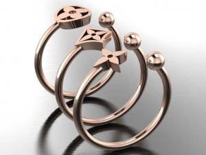 louis vuitton ring set 3D Model
