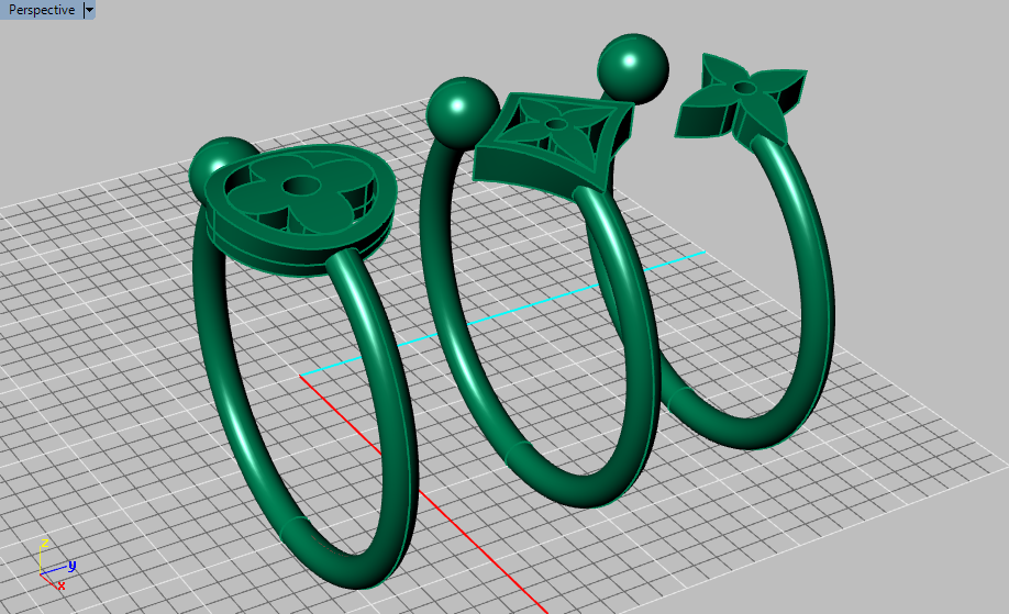 Louis Vuitton rings | 3D Print Model