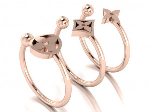 louis vuitton ring set 3D Model