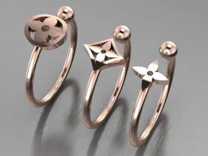 louis vuitton ring set 3D Model